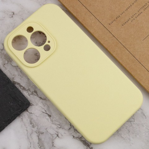 Чохол Silicone Case Full Camera Protective (AA) NO LOGO для Apple iPhone 13 Pro Max (6.7") Жовтий / Mellow Yellow