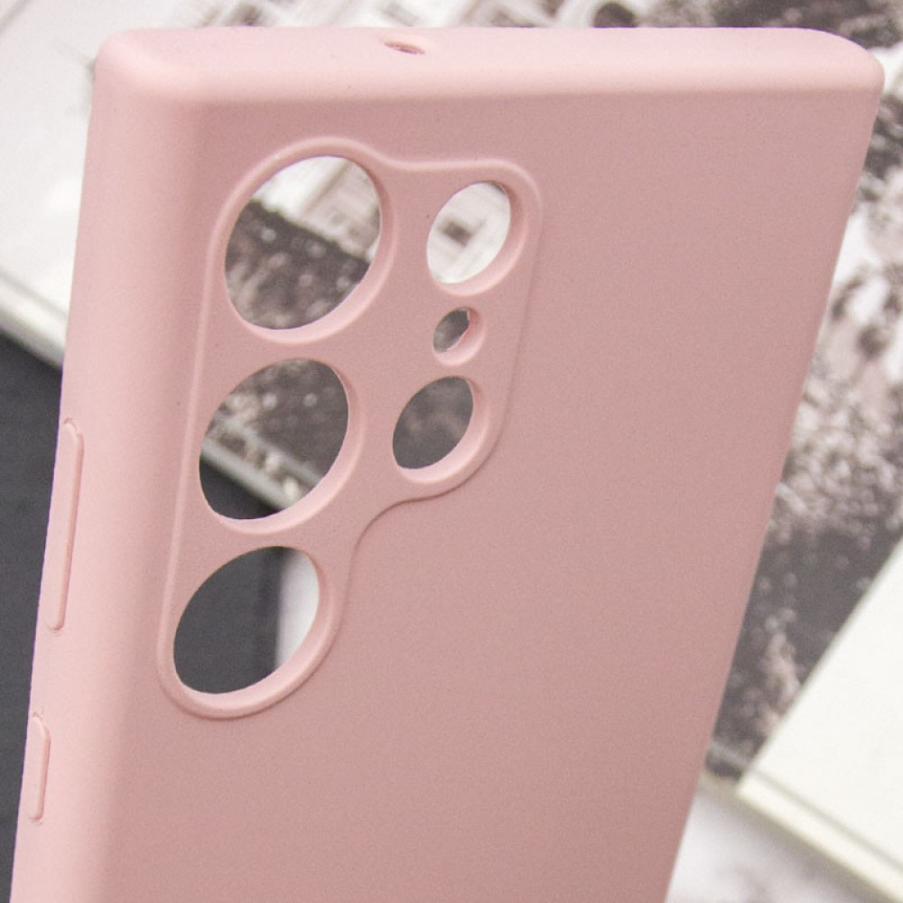 Чохол Silicone Cover Lakshmi Full Camera (AAA) with Logo для Samsung Galaxy S24 Ultra Рожевий / Pink Sand