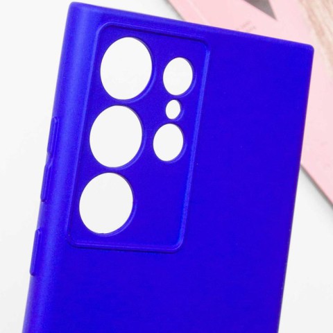 Чохол TPU GETMAN Liquid Silk Full Camera для Samsung Galaxy S24 Ultra Синій / Iris