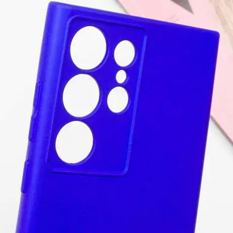 Чохол TPU GETMAN Liquid Silk Full Camera для Samsung Galaxy S24 Ultra Синій / Iris