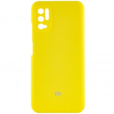 Чохол Silicone Cover Full Camera (AAA) для Xiaomi Redmi Note 10 5G / Poco M3 Pro Жовтий / Bright Yellow