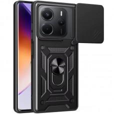 Ударостійкий чохол Camshield Serge Ring для Xiaomi Redmi Note 14 4G (Int. version) Чорний