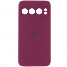 Чохол Silicone Cover Lakshmi Full Camera (AAA) with Logo для Google Pixel 9 Pro Бордовий / Plum
