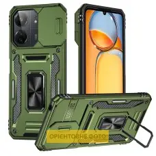 Ударостійкий чохол Camshield Army Ring для Xiaomi Redmi 15C (Global) / Poco C85 (Global) Оливковий / Army Green