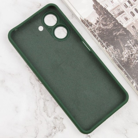 Чохол TPU GETMAN Liquid Silk Full Camera для Xiaomi Redmi 13C / Poco C65 Зелений / Dark green