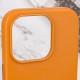 Шкіряний чохол Leather Case (AAA) with MagSafe and Animation для Apple iPhone 13 Pro (6.1") Golden Brown