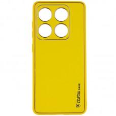 Шкіряний чохол Xshield для Xiaomi 14 Жовтий / Yellow
