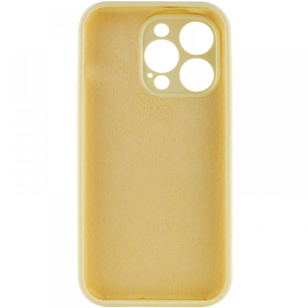 Чохол Silicone Case Full Camera Protective (AA) NO LOGO для Apple iPhone 13 Pro Max (6.7") Жовтий / Mellow Yellow