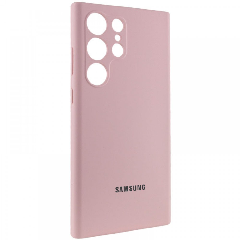 Чохол Silicone Cover Lakshmi Full Camera (AAA) with Logo для Samsung Galaxy S24 Ultra Рожевий / Pink Sand