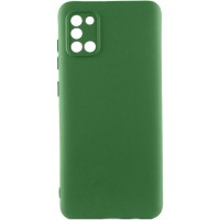 Чохол TPU GETMAN Liquid Silk Full Camera для Samsung Galaxy A31 Зелений / Dark green