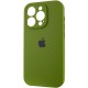 Чохол Silicone Case Full Camera Protective (AA) для Apple iPhone 15 Pro Max (6.7") Зелений / Dark Olive