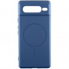 Чохол Silicone Cover Lakshmi Full Camera (AA) with MagFit для Google Pixel 7 Pro Синій / Navy blue