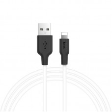 Дата кабель Hoco X21 Plus Silicone Lightning Cable (1m) black_white
