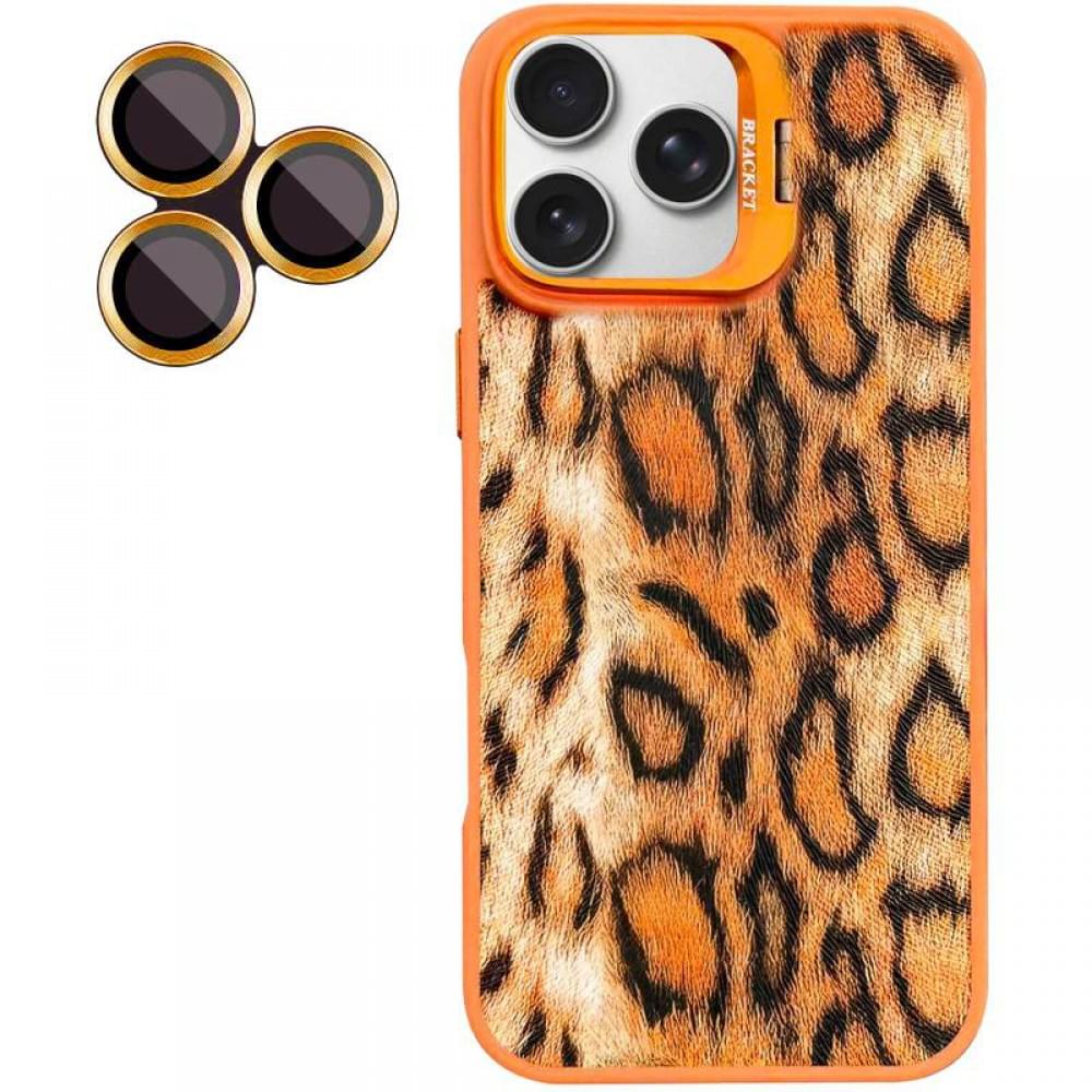 Чохол TPU+PC Wild Leopard with MagSafe and Lens для Apple iPhone 16 Pro (6.3") Orange