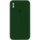Чохол Silicone Case Square Full Camera Protective (AA) для Apple iPhone X / XS (5.8") Зелений / Army green