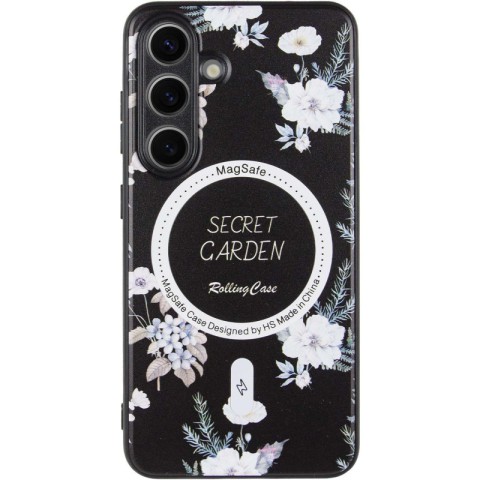 TPU+PC чохол Secret Garden with MagFit для Samsung Galaxy S23 FE Black