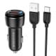 АЗП Borofone BZ17 Core QC3.0 3A (2USB-A) + кабель USB to Type-C Чорний
