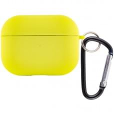 Силіконовий футляр з мікрофіброю для навушників Airpods Pro Жовтий / Bright Yellow