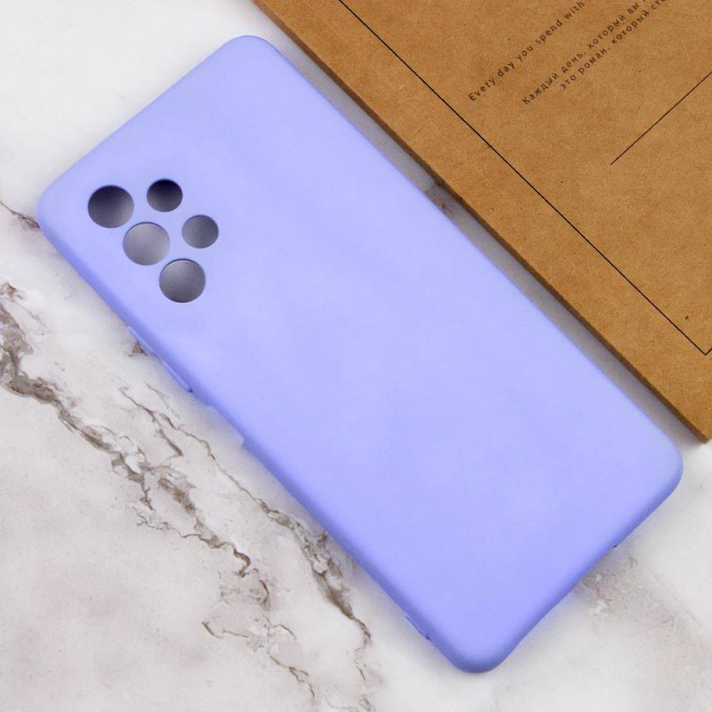 Чохол Silicone Cover Lakshmi Full Camera (AAA) для Samsung Galaxy A32 4G Бузковий / Dasheen