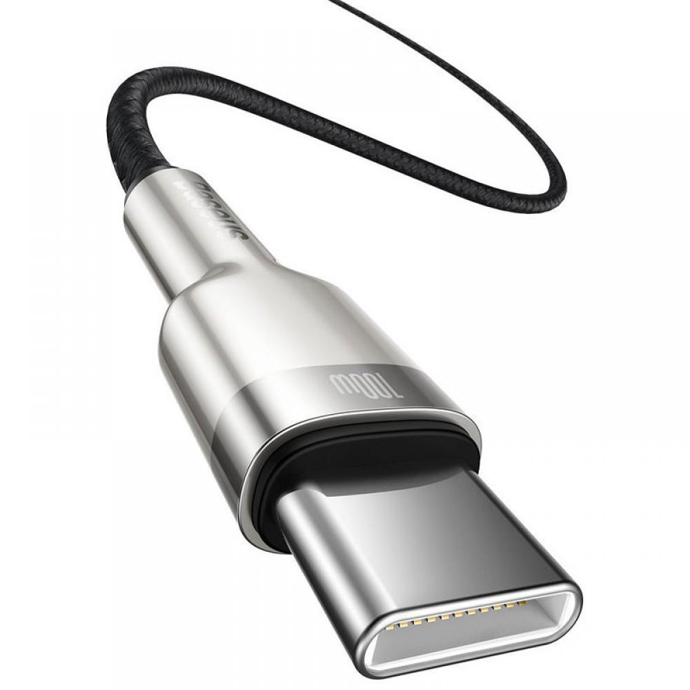 Дата кабель Baseus Cafule Series Metal Type-C to Type-C 100W (1m) (CATJK-C) Чорний
