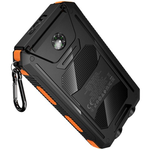 Портативний ЗП Power Bank Hoco J164 Platinum solar 10.5W with lighting 8000 mAh Black