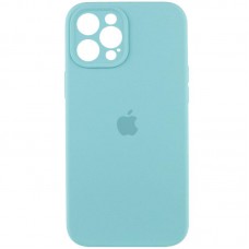 Чохол Silicone Case Full Camera Protective (AA) для Apple iPhone 12 Pro (6.1") Бірюзовий / Marine Green