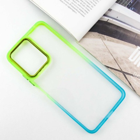 Чохол TPU+PC Fresh sip series для Xiaomi Redmi Note 12 4G Бірюзовий / Лимонний