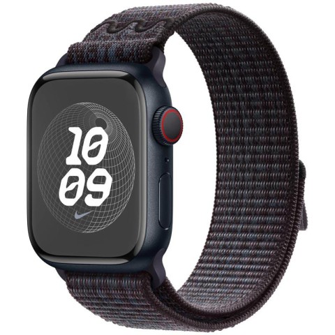 Ремінець Nylon Sport Loop для Apple Watch 42(ser.1-3)/44/45/46/49mm Black / Blue