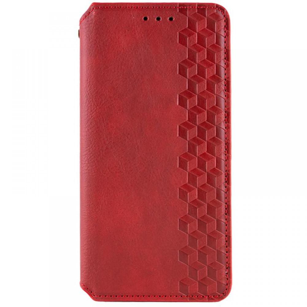 Шкіряний чохол-книжка GETMAN Cubic (PU) для Apple iPhone 13 (6.1") Червоний