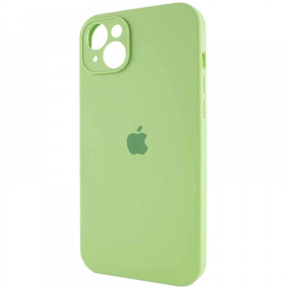 Чохол Silicone Case Full Camera Protective (AA) для Apple iPhone 15 (6.1") М'ятний / Mint