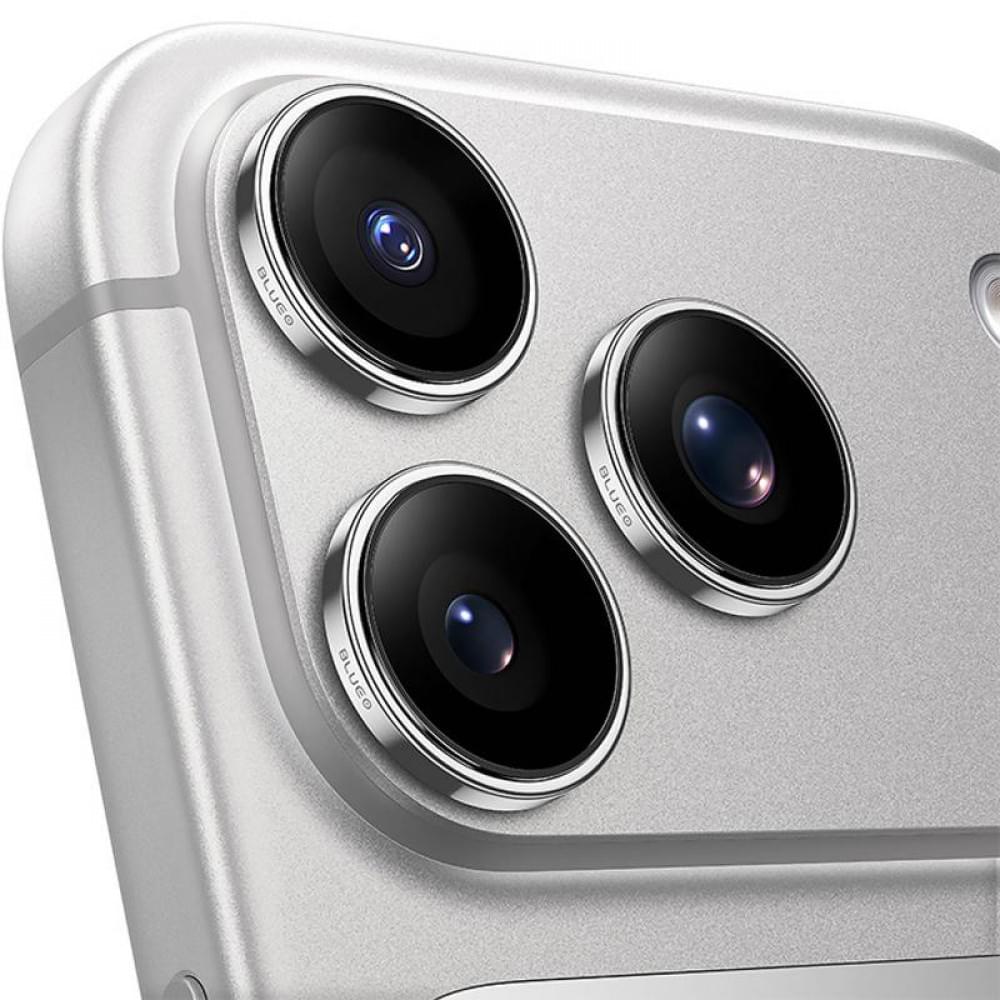 Захисне скло BlueO Sapphire на камеру для Apple iPhone 17 Pro / 17 Pro Max Срібний / Silver