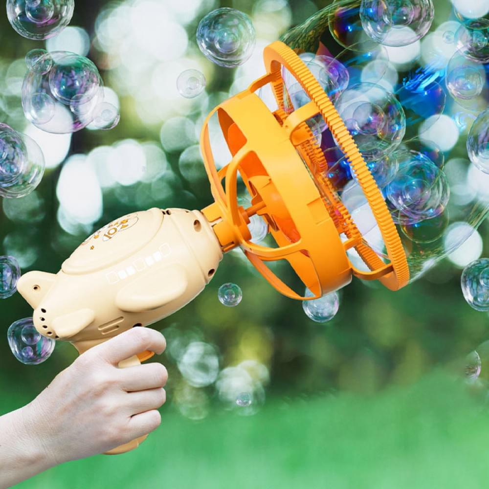 Пістолет для мильних бульбашок H035 Bubble Gun з пропелером 2in1 + bottle 250ml Biege