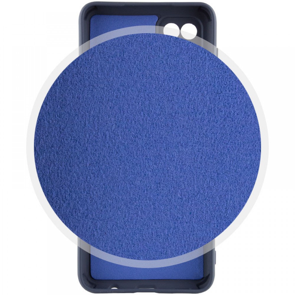Чохол Silicone Cover Lakshmi Full Camera (AA) для Samsung Galaxy A12 Синій / Midnight Blue