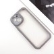 TPU чохол Transparent + Colour 1,5mm для Apple iPhone 14 (6.1") Grey