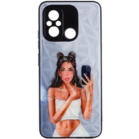 TPU+PC чохол Prisma Ladies для Xiaomi Redmi 12C / Poco C55 Black in White