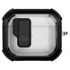 Футляр протиударний Locking Button для навушників Airpods 3 Black