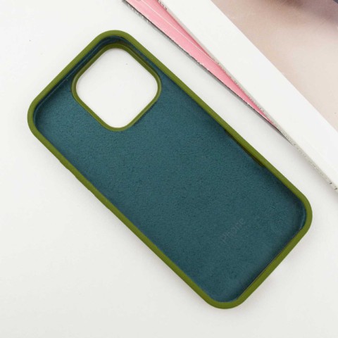 Чохол Silicone Case Full Protective (AA) для Apple iPhone 16 Pro Max (6.9") Зелений / Dark Olive