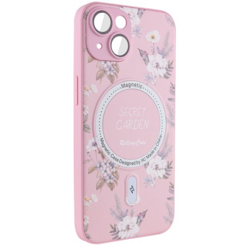 TPU+PC чохол Secret Garden with MagSafe для Apple iPhone 15 (6.1") Pink