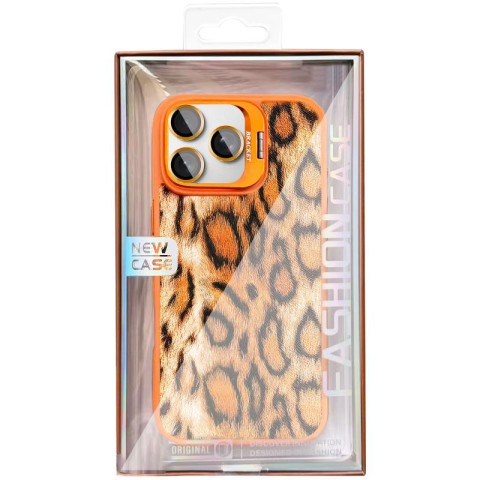 Чохол TPU+PC Wild Leopard with MagSafe and Lens для Apple iPhone 16 Pro (6.3") Orange