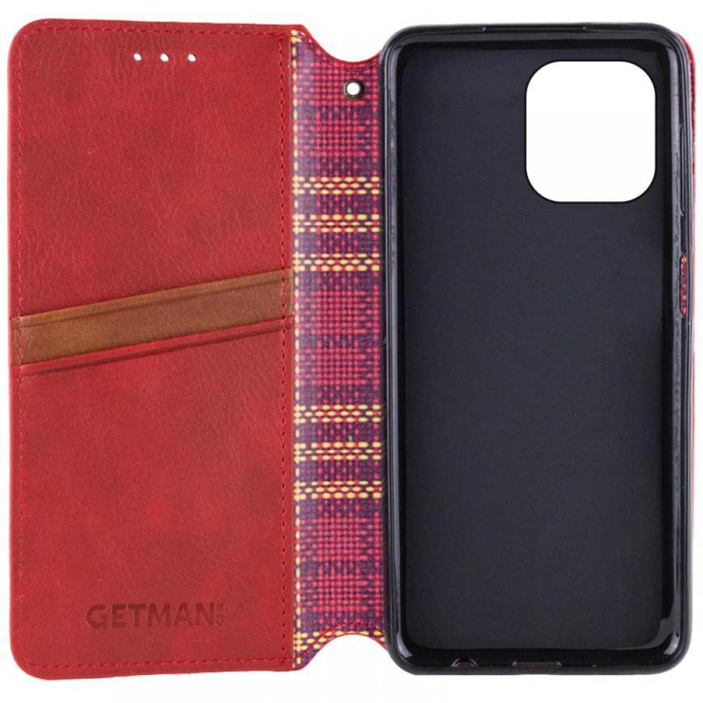 Шкіряний чохол-книжка GETMAN Cubic (PU) для Apple iPhone 13 (6.1") Червоний