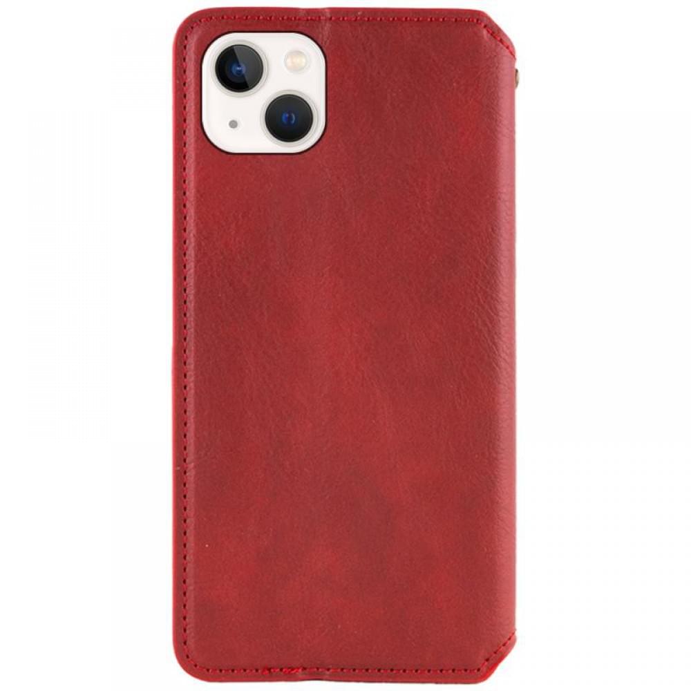 Шкіряний чохол-книжка GETMAN Cubic (PU) для Apple iPhone 13 (6.1") Червоний