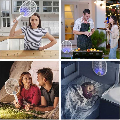 Пастка для комах з UV підсвічуванням WD-956 Rechargeable 1200 mAh White