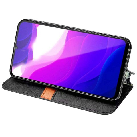 Шкіряний чохол-книжка GETMAN Cubic (PU) для Xiaomi Redmi Note 9s / Note 9 Pro / Note 9 Pro Max Чорний