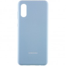 Чохол Silicone Cover Full Protective (AA) для Samsung Galaxy A02 Блакитний / Lilac Blue