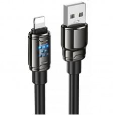 Дата кабель Hoco U143 Joy USB to Lightning 2.4A (1.2m) Black Дата кабель Hoco U143 Joy USB to Lightning 2.4A (1.2m) Black