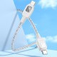 Дата кабель Hoco U124 Stone silicone power-off 60W Type-C to Type-C Gray