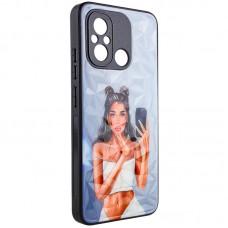 TPU+PC чохол Prisma Ladies для Xiaomi Redmi 12C / Poco C55 Black in White