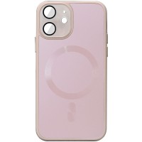 Чохол TPU+Glass Sapphire Midnight with MagSafe для Apple iPhone 12 (6.1") Рожевий / Pink Sand
