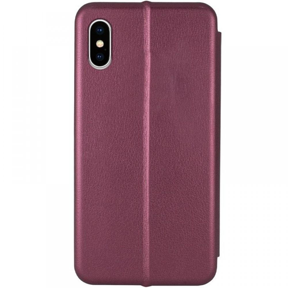 Шкіряний чохол-книжка Classy для Apple iPhone XR (6.1") Бордовий