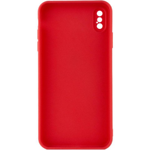 Силіконовий чохол Candy Full Camera для Apple iPhone X / XS (5.8") Червоний / Camellia